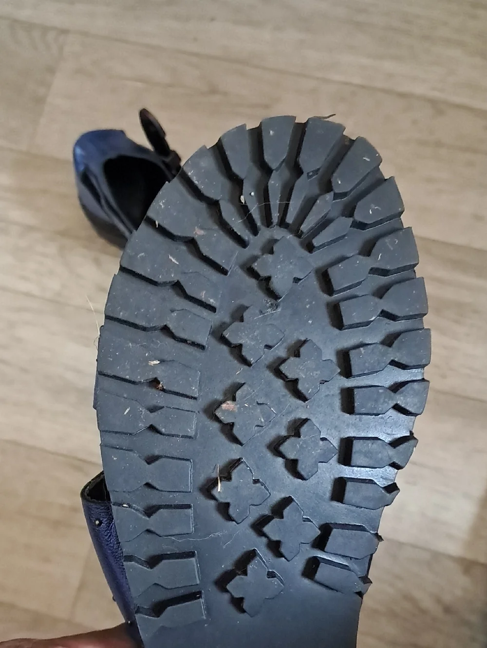 ASOS Metallic Blue Leather Studded Sandals Size 3 Statement Shoes Chunky 80's